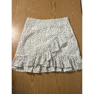 B5 New Women’s SHEIN Polka Dot Skirt White Black size Xs